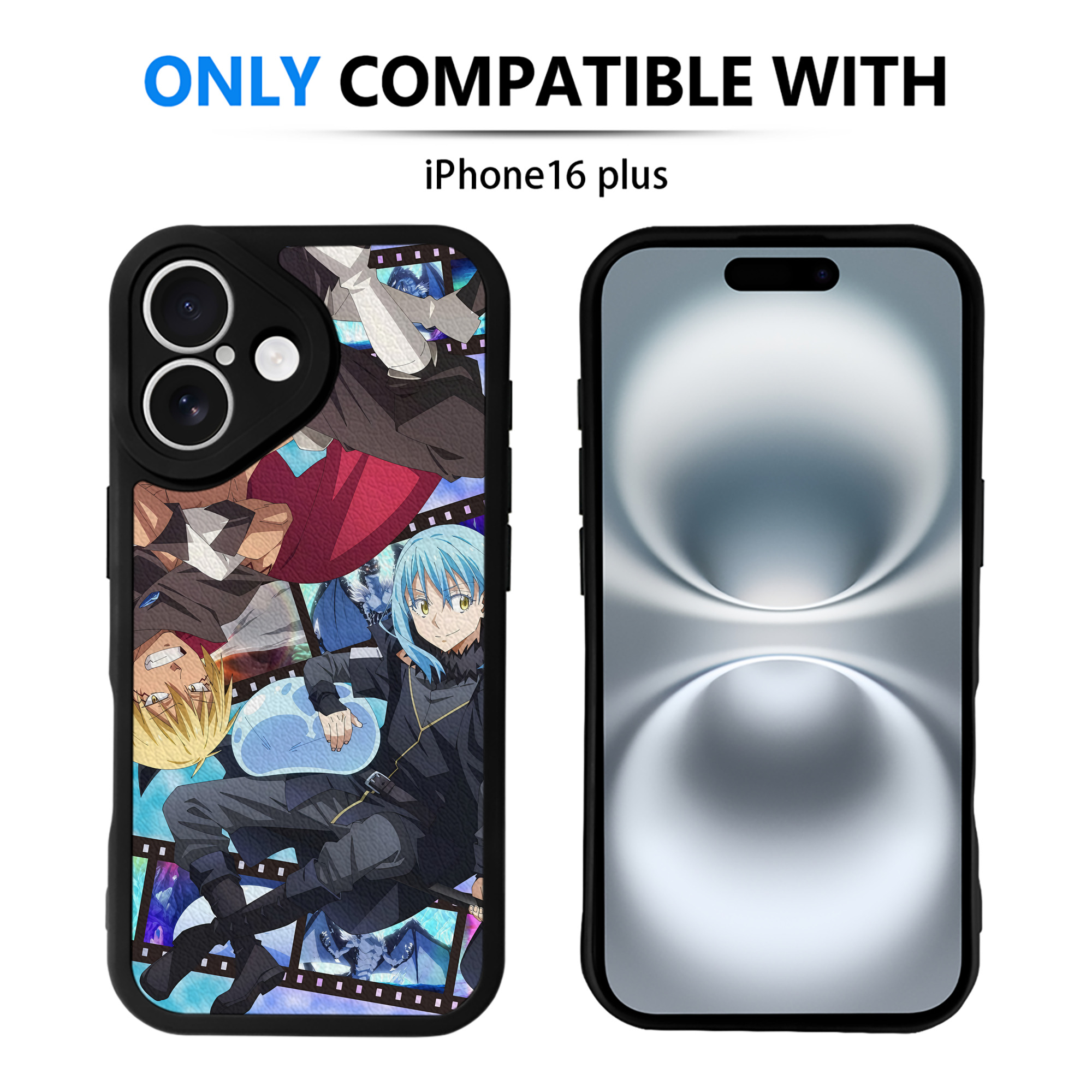 （画像用） 転スラ Regarding Reincarnated to Slime 【iPhone 16シリーズ対応】シリコンスマホケース（レザー調） 材質：シリコン